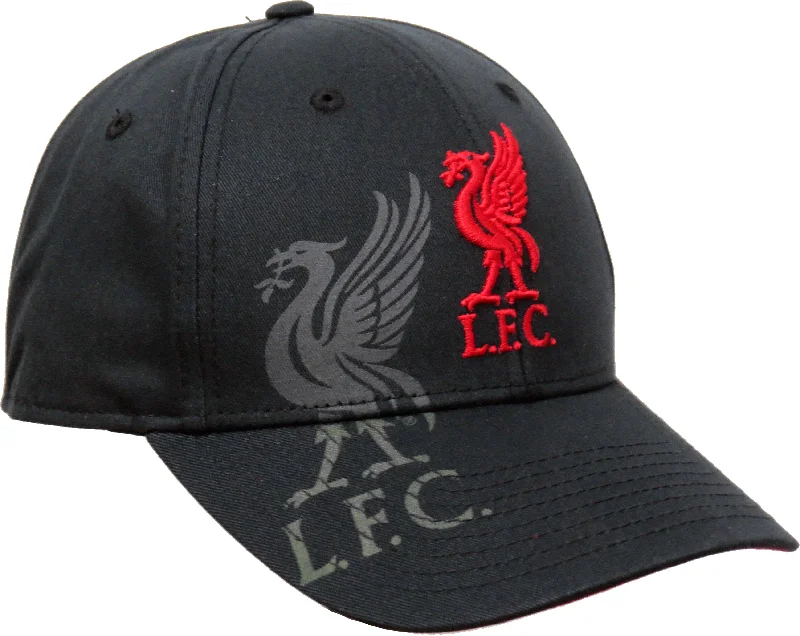 Outdoor Adventure Caps for Hiking-Liverpool FC Black Mass 47 Brand Obsidian MVP Team Cap