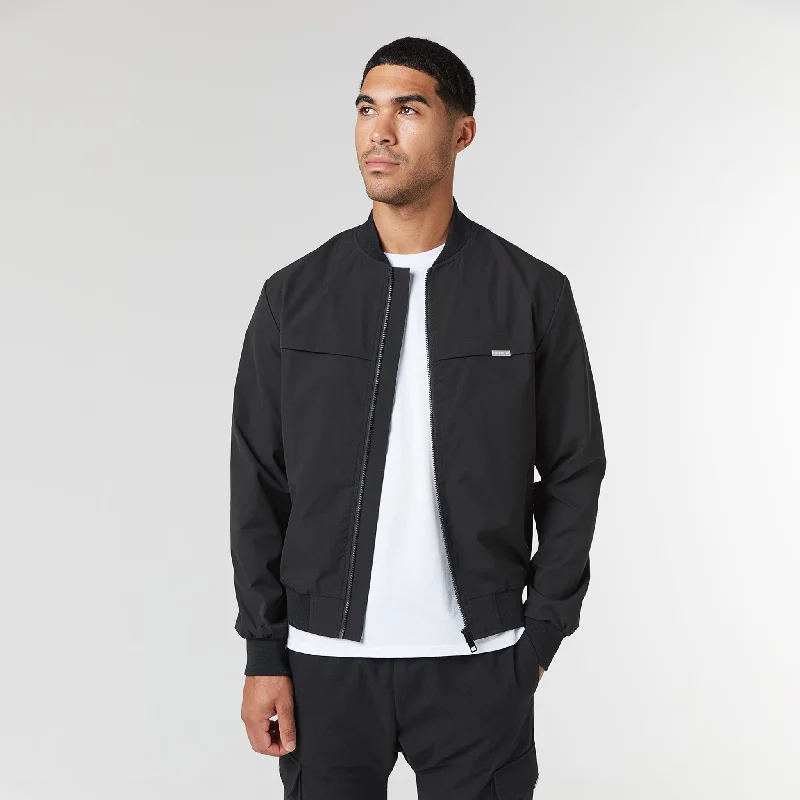 Warm Jackets for Snowboarding and Skiing-Ripstop Bomber Jacket | Black