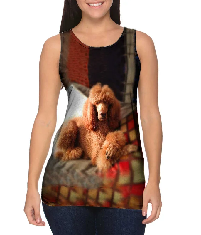 Denim Vests for Retro Fashion-Sophisticated Poodle