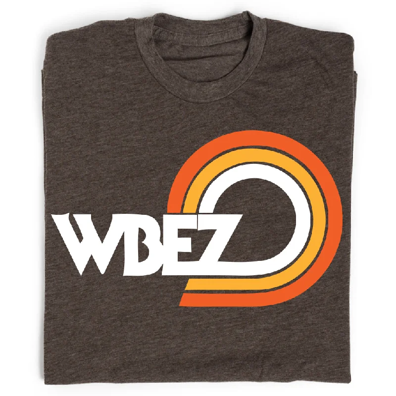 Soft T-Shirt for Comfortable Travel-WBEZ Vintage Logo Brown