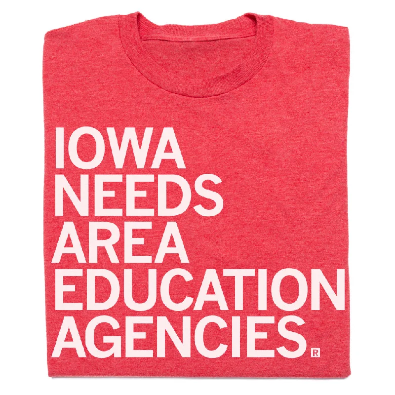 Soft T-Shirt for Relaxed Fit-Iowa Needs Area Education Agencies Red