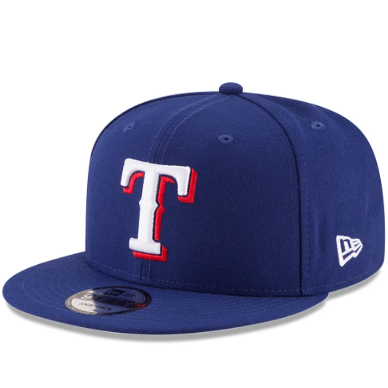 Brightly Colored Hats for Summer Fun-TEXAS RANGERS NEW ERA ON FIELD BASIC COLLECTION SNAPBACK 9FIFTY-BLUE