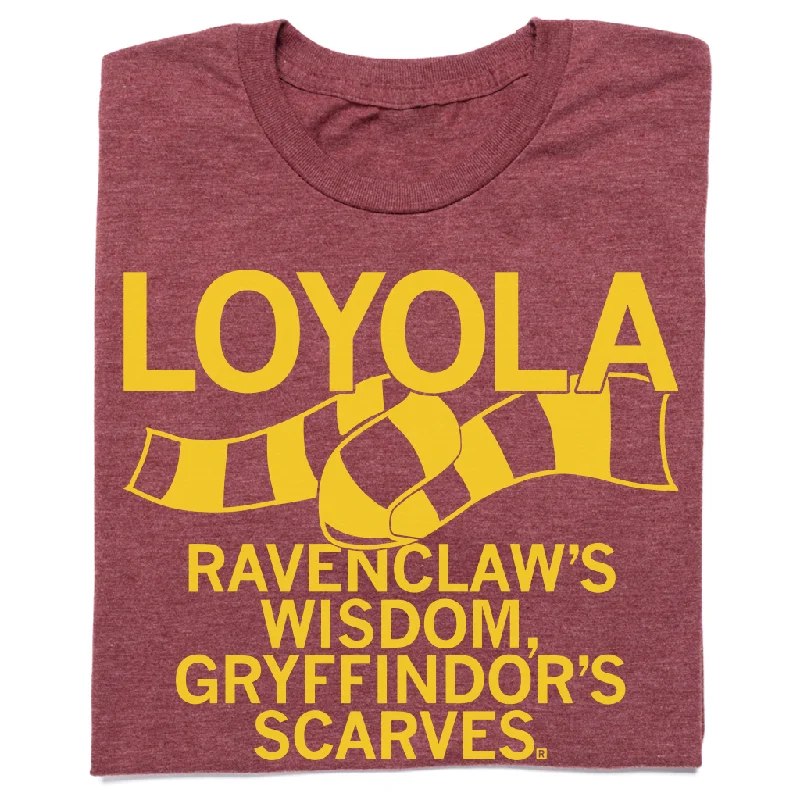 Stylish T-Shirt for Streetwear Looks-Loyola: Gryffindor Scarves