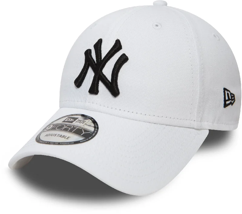 Sports Team Caps for Fan Pride-New York Yankees New Era 9Forty League Basic White Baseball Cap