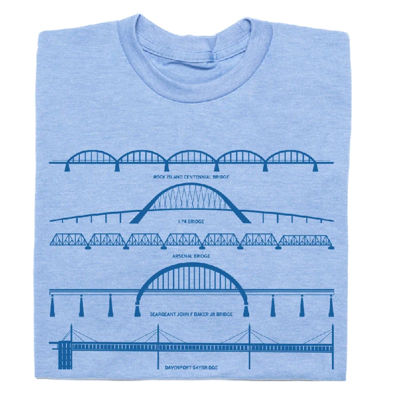 Classic Black T-Shirt for Versatile Wear-Bridges Of The Quad Cities Blue