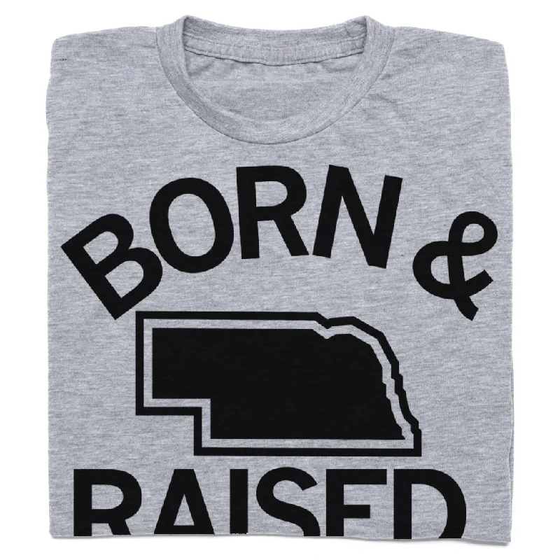 Vintage T-Shirt for Nostalgic Styles-NE Born & Raised Grey