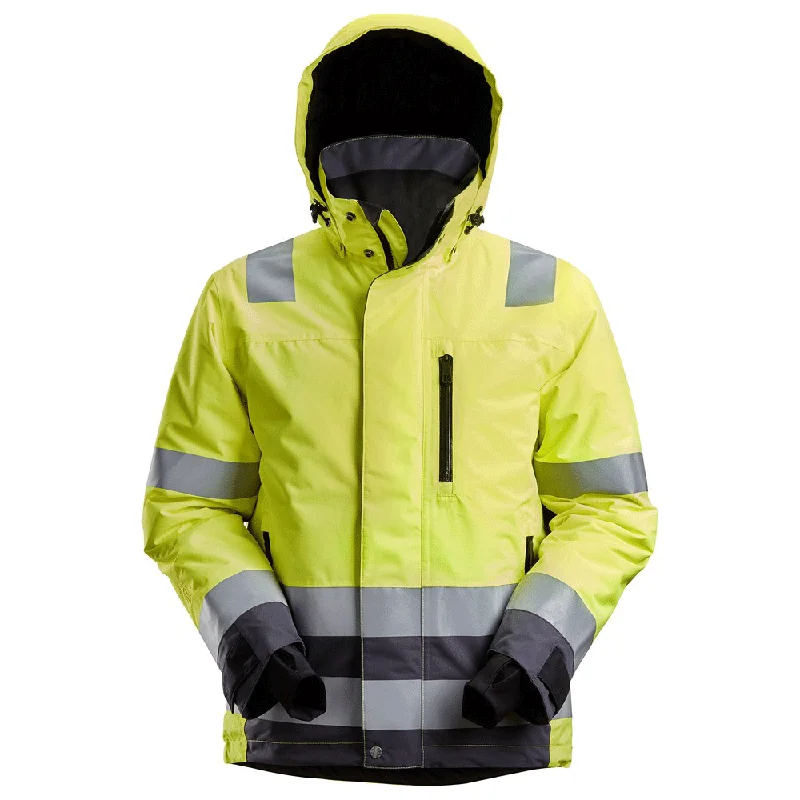 Stylish Bomber Jackets for Night Out-Snickers 1132 AllroundWork, Hi-Vis Class 3 Waterproof Insulated Jacket Various Colours