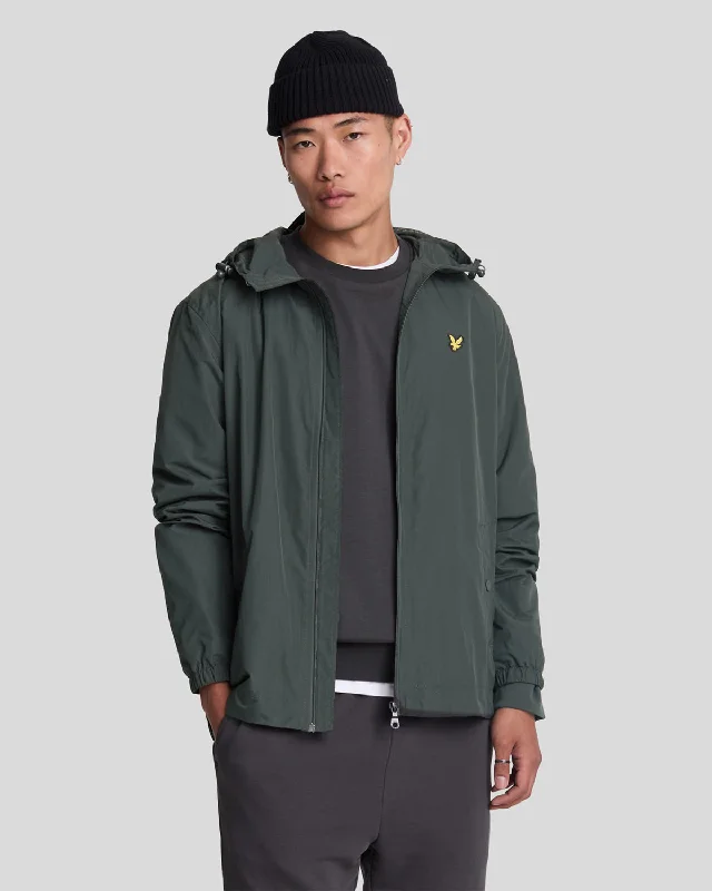 Zip-Up Jackets for Easy Layering-Zip Through Hooded Jacket