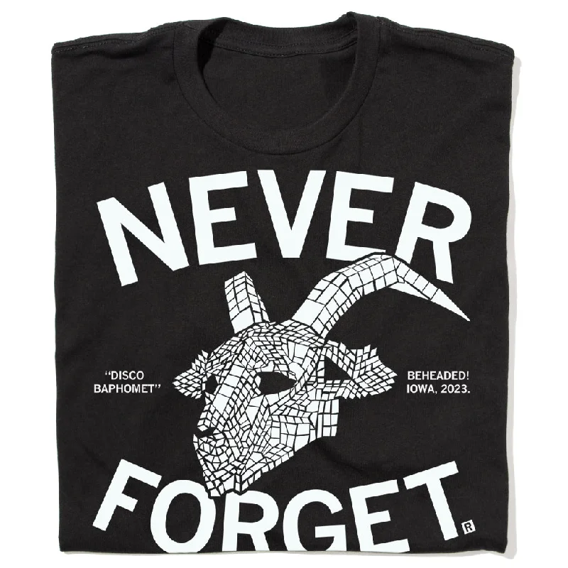 T-Shirt for Everyday Casual Looks-Never Forget Disco Baphomet