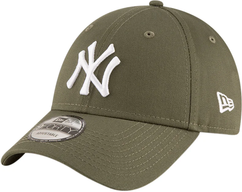 Vintage Hats for Retro Fashion-New York Yankees New Era 9Forty League Basic Olive Green Baseball Cap