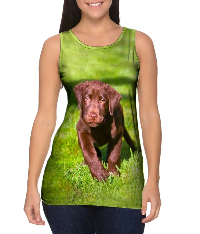 Athletic Vests for Gym and Fitness-Speedy Chocolate Lab