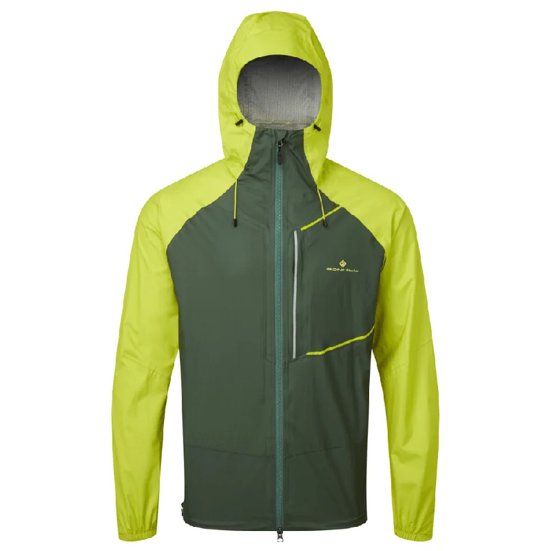 Customizable Jackets for Teamwear-Ronhill Men's Tech Fortify Jacket in Dark Sage/Acid AW24