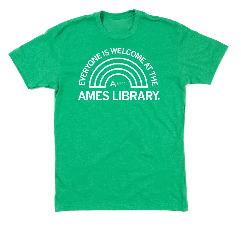 Stylish T-Shirt for Streetwear Looks-Everyone is Welcome at the Ames Library