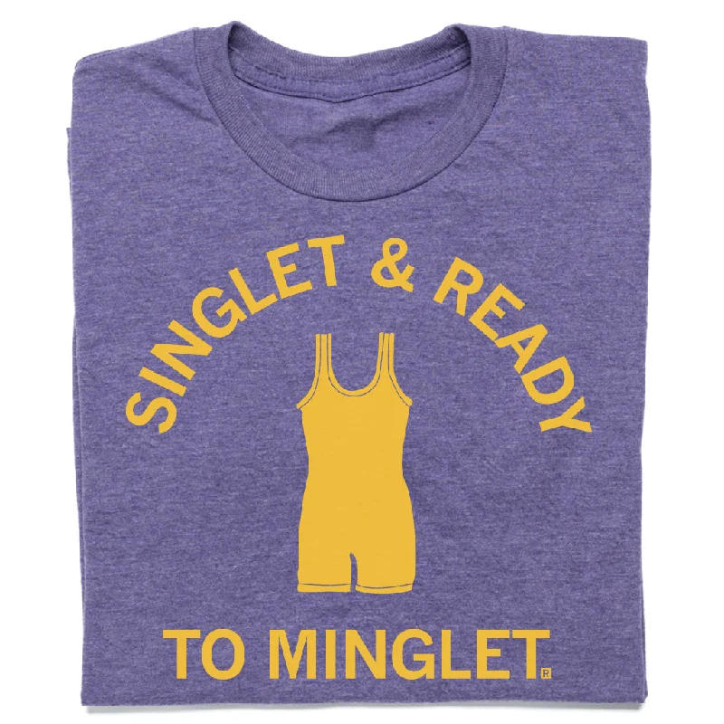 High-End T-Shirt for Luxury Fashion-Singlet & Ready To Minglet Purple & Gold