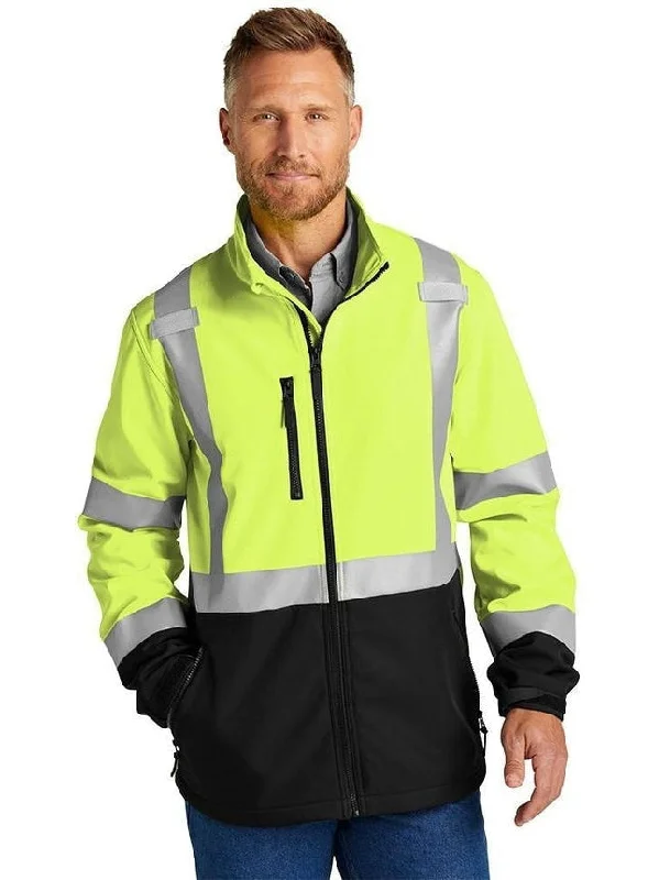 Heavy Duty Work Jackets for Tough Jobs-CornerStone ANSI 107 Class 3 Soft Shell Jacket