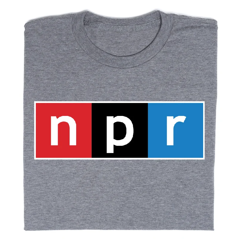 Fun Themed T-Shirt for Special Occasions-NPR Full Color Logo Grey