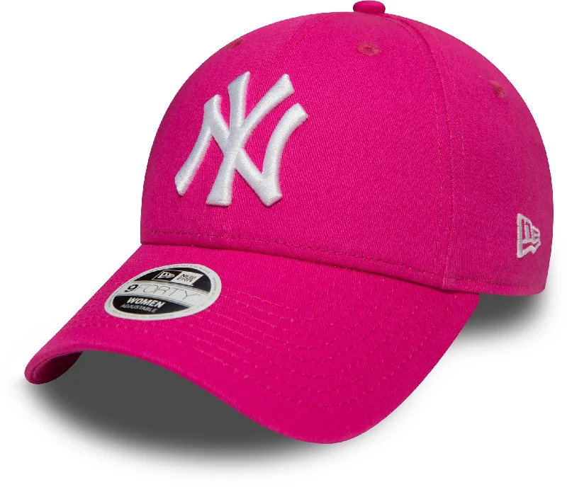 Fisherman Hats for Summer Adventures-Womens New York Yankees New Era 9Forty Essential Pink Baseball Cap