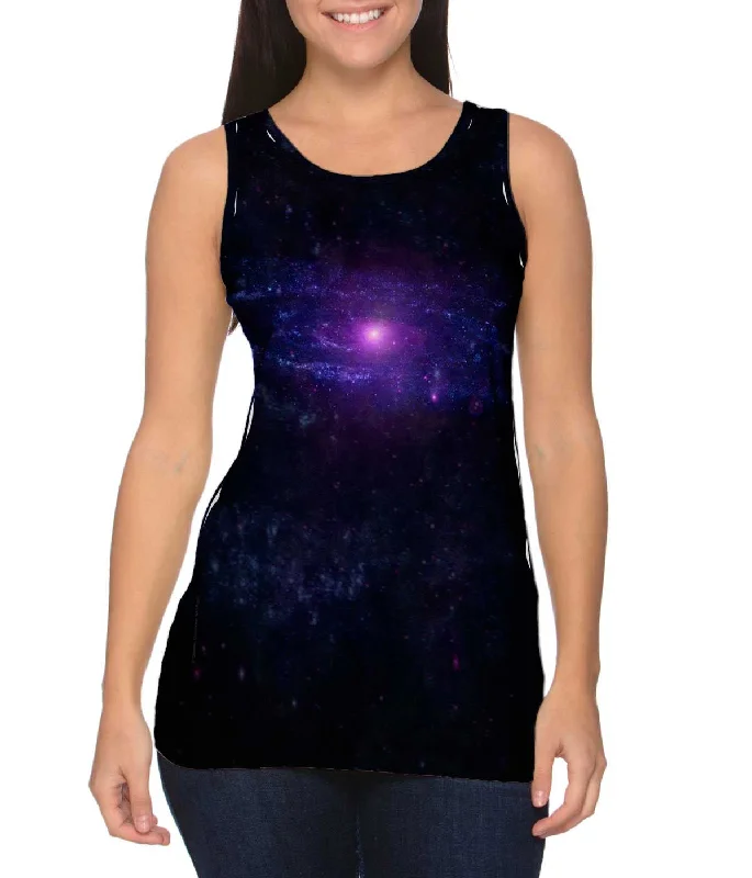 Full Zip Vests for Easy Wear-Space Galaxy Ultraviolet Andromeda Galaxy