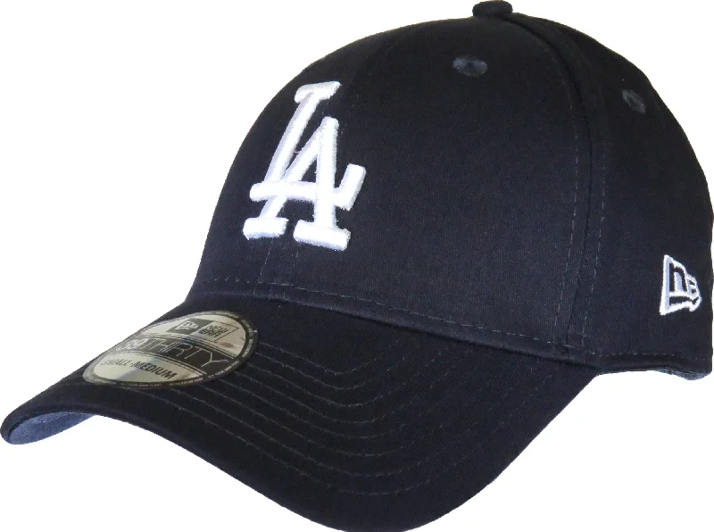 Trucker Hats for Casual Fashion-Los Angeles Dodgers New Era 39Thirty League Basic Stretch Fit Navy Baseball Cap