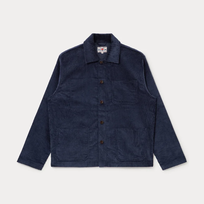 Eco-Friendly Jackets for Sustainable Fashion-Cord Cider Jacket  - Navy