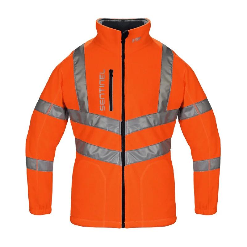 Leather Biker Jackets for Bold Looks-SENTINEL High-Visibility Orange Rail Fleece Jacket