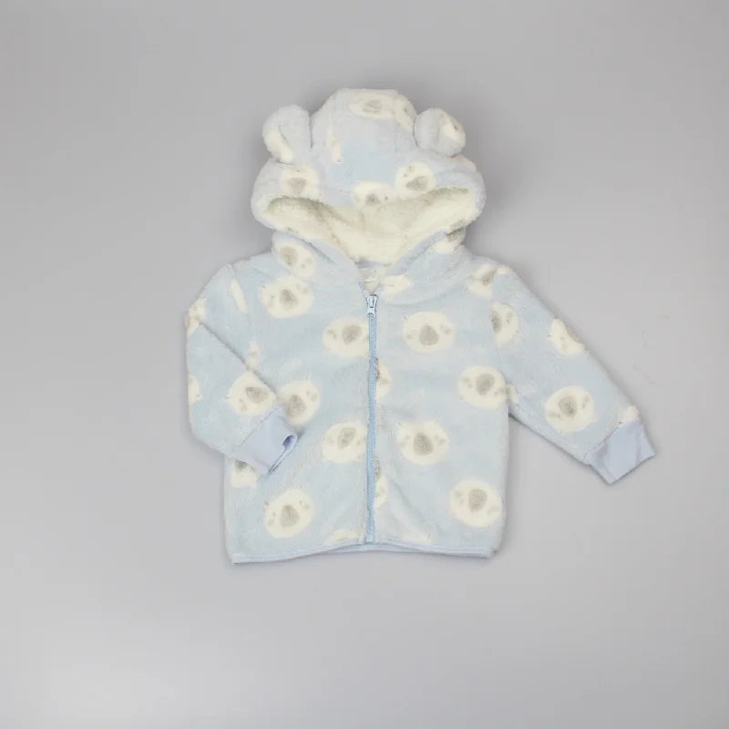 Water-Resistant Jackets for Rainy Days-Baby Boys Off-Set Plush Jacket - Teddy (PK6) (6-24m) F32557