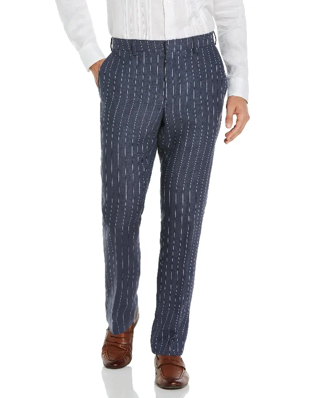 Classic Blue Jeans for Everyday Style-Pinstripe Linen Pant