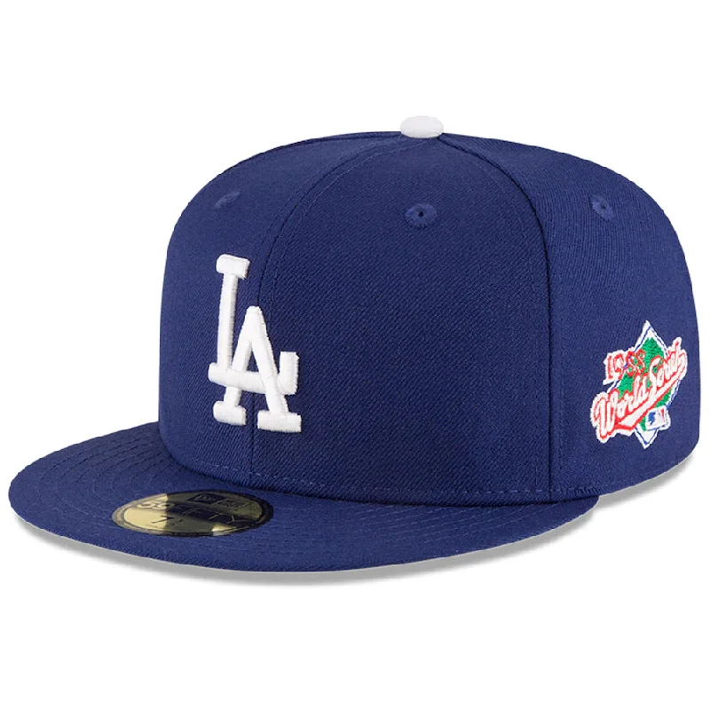 Comfortable Knit Caps for Cold Weather-New Era Los Angeles Dodgers 1988 World Series Collection 59Fifty Fitted