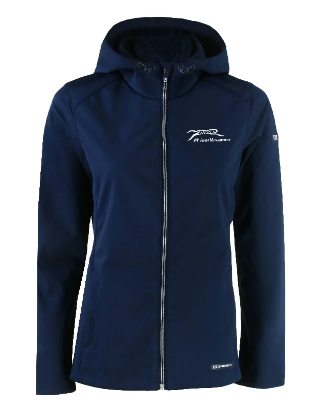 Waterproof Outdoor Jackets for Hiking-Cutter & Buck Evoke Eco Softshell Recycled Full Zip Ladies Jacket