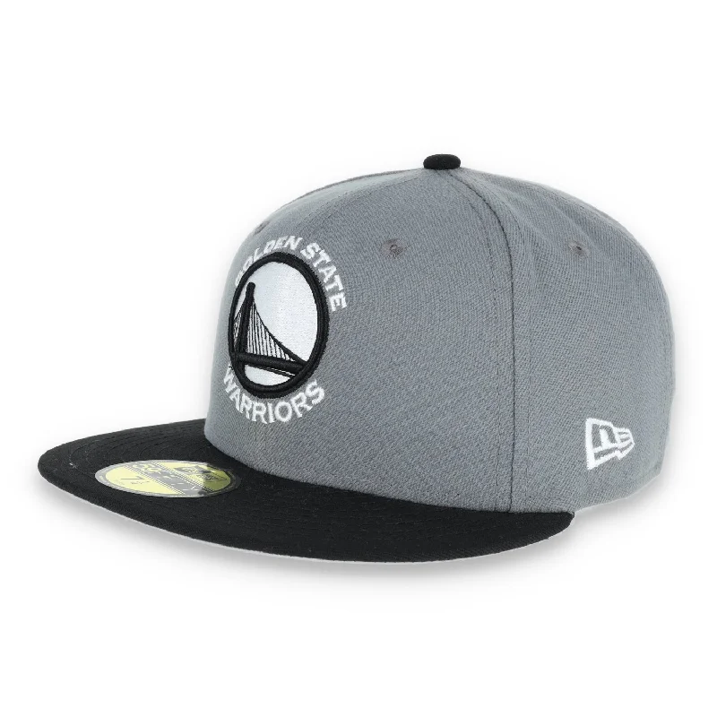 Adjustable Caps for Comfortable Fit-GOLDEN STATE WARRIORS NEW ERA 59FIFTY HAT-GREY/BLACK