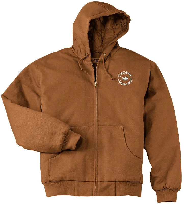 Thermal Jackets for Extreme Cold Conditions-CornerStone Duck Cloth Hooded Work Jacket