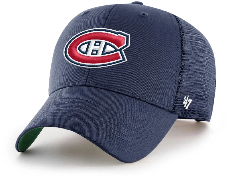 Military Hats for Tactical Look-Montreal Canadiens 47 Brand Branson MVP Navy NHL Trucker Cap