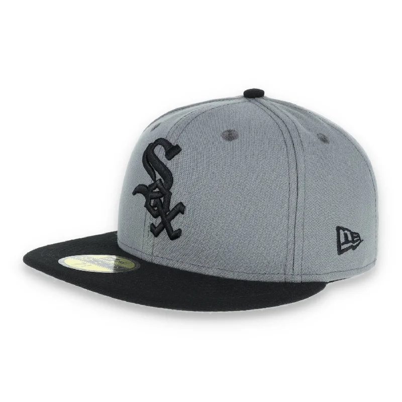 Straw Hats for Beach Days-CHICAGO WHITE SOX NEW ERA 59FIFTY FITTED MLB League Basic-GREY/BLACK