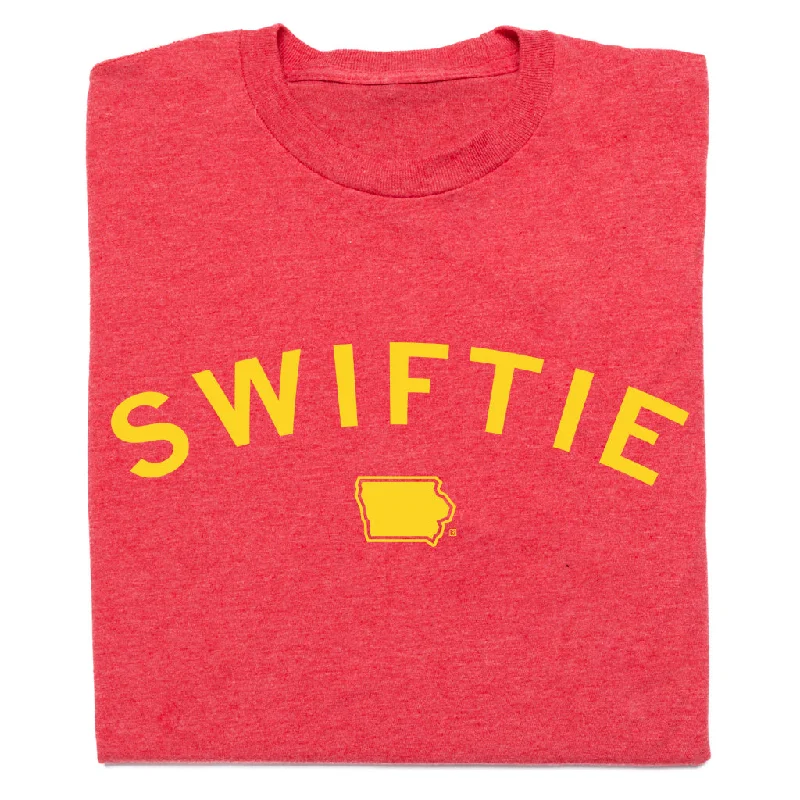 Sportswear T-Shirt for Running and Cycling-Iowa Swiftie Red & Gold