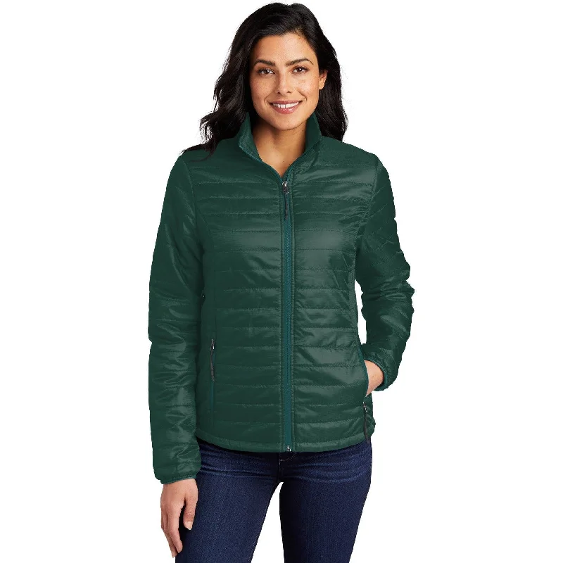 Heavy Duty Work Jackets for Tough Jobs-CLOSEOUT - Port Authority Ladies Packable Puffy Jacket