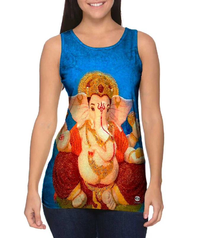 Cotton Vests for Everyday Comfort-Sonphoto - "Blue Hindu God Ganpathy" (2011)