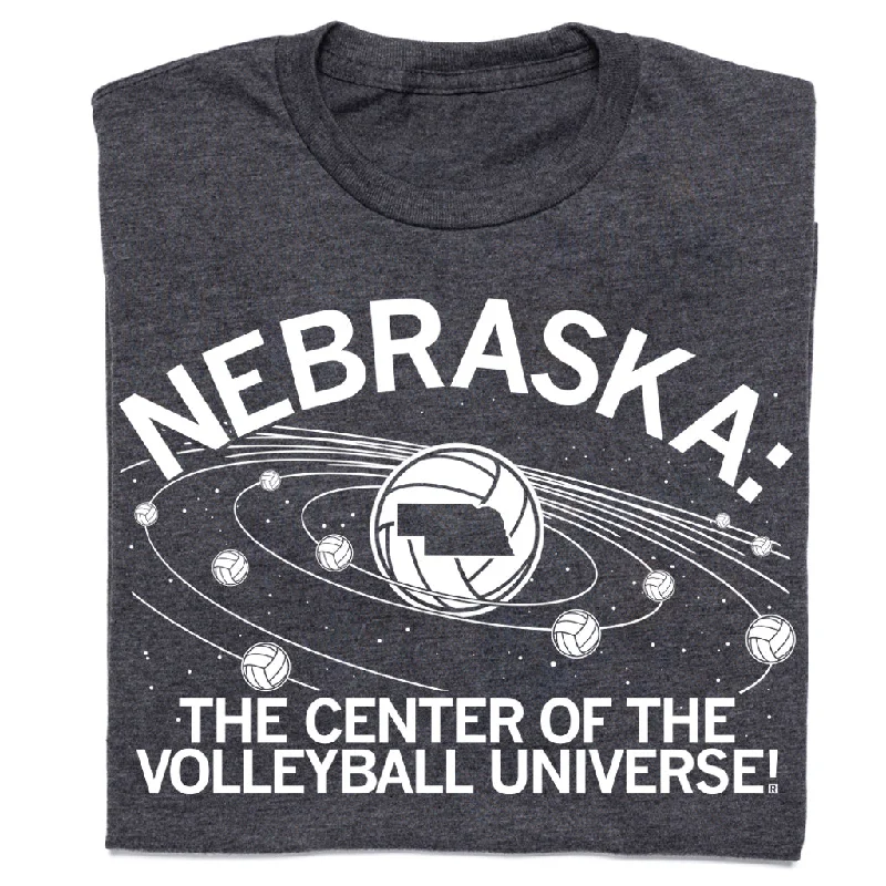 Simple T-Shirt for Effortless Style-NE: Volleyball Universe Charcoal