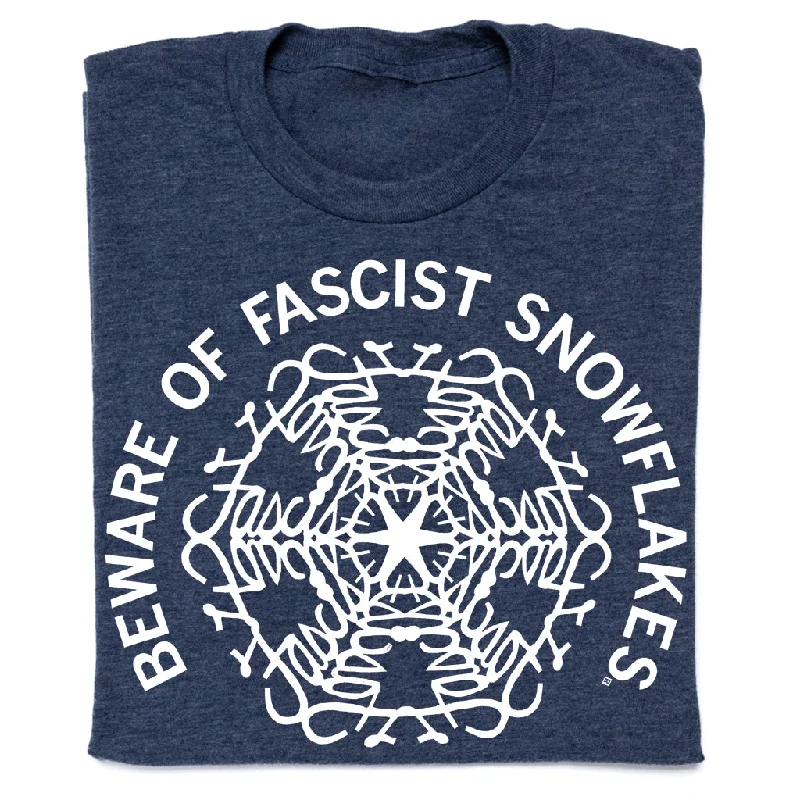 Soft T-Shirt for Relaxed Fit-Fascist Snowflakes Curved Logo