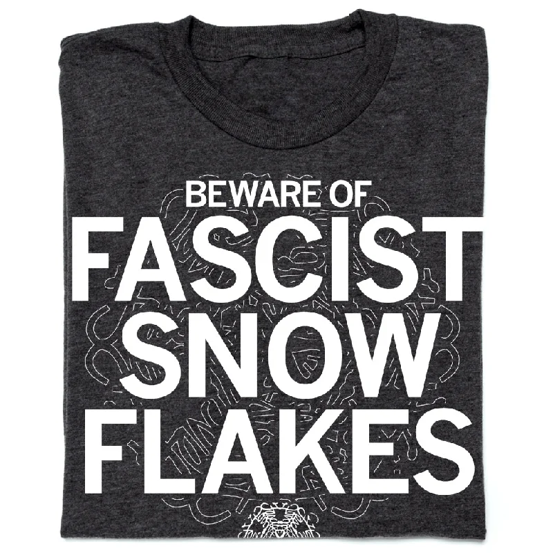 Trendy T-Shirt for Summer Wear-Fascist Snowflakes Stacked Text Logo