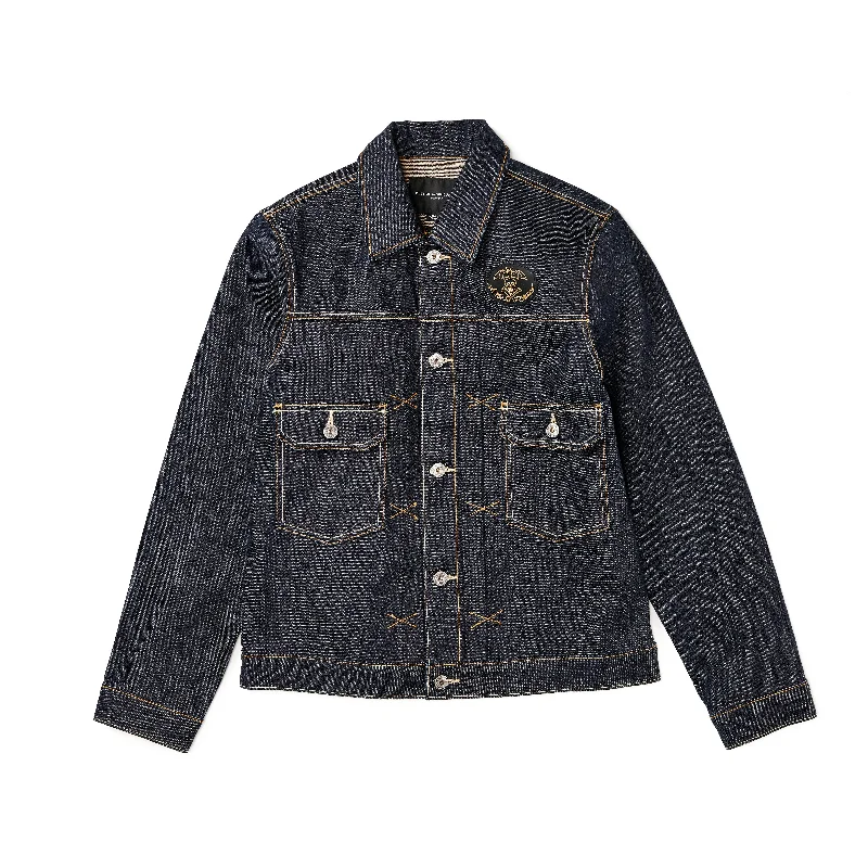 Heavy Duty Jackets for Tough Jobs-LUCKY BASTARD CLASSIC DENIM JACKET IN RAW