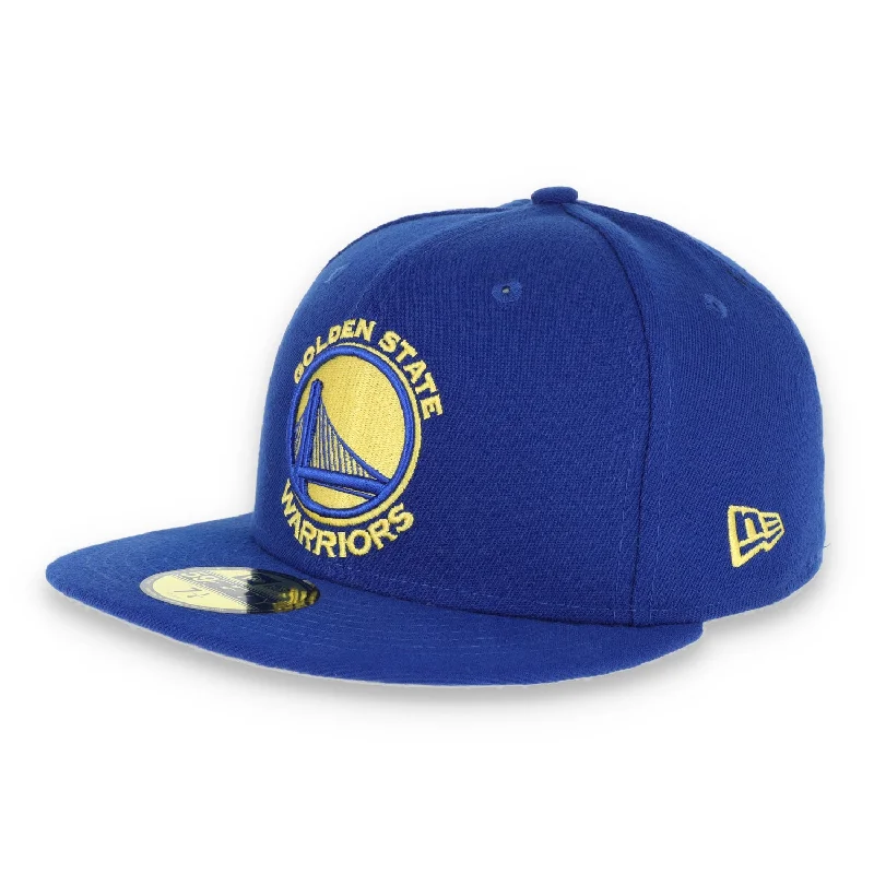 Wool Beanie Hats for Winter Weather-GOLDEN STATE WARRIORS NEW ERA 59FIFTY HAT-BLUE/YELLOW