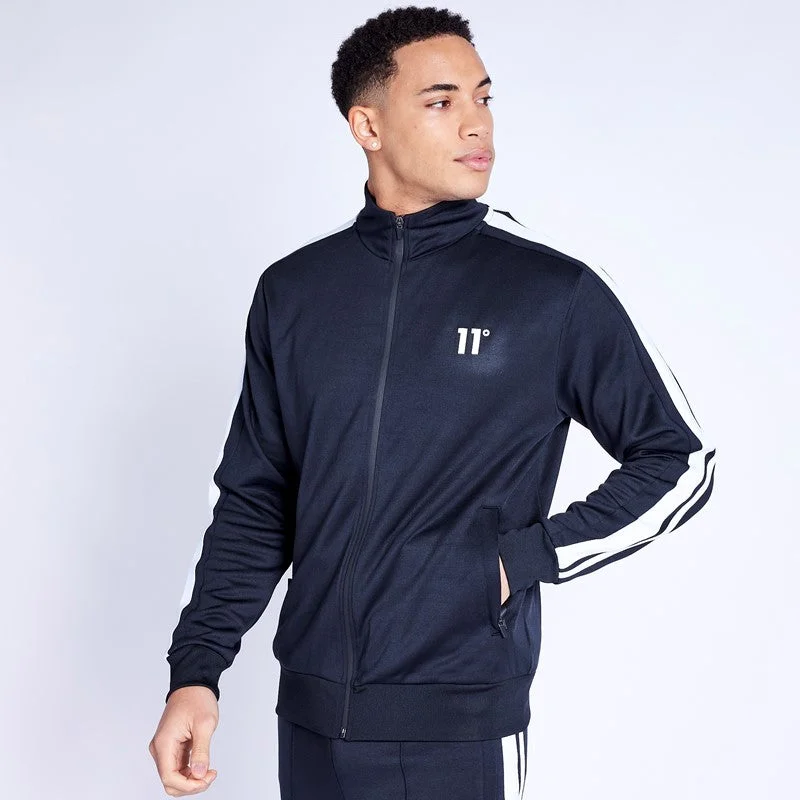 Cozy Jackets for Weekend Wear-Track Jacket - Black / White