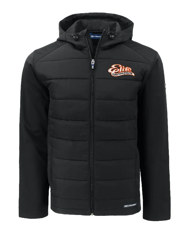 Reversible Jackets for Versatile Styling-Cutter & Buck Tall Evoke Hybrid Eco Softshell Recycled Full Zip Hooded Jacket