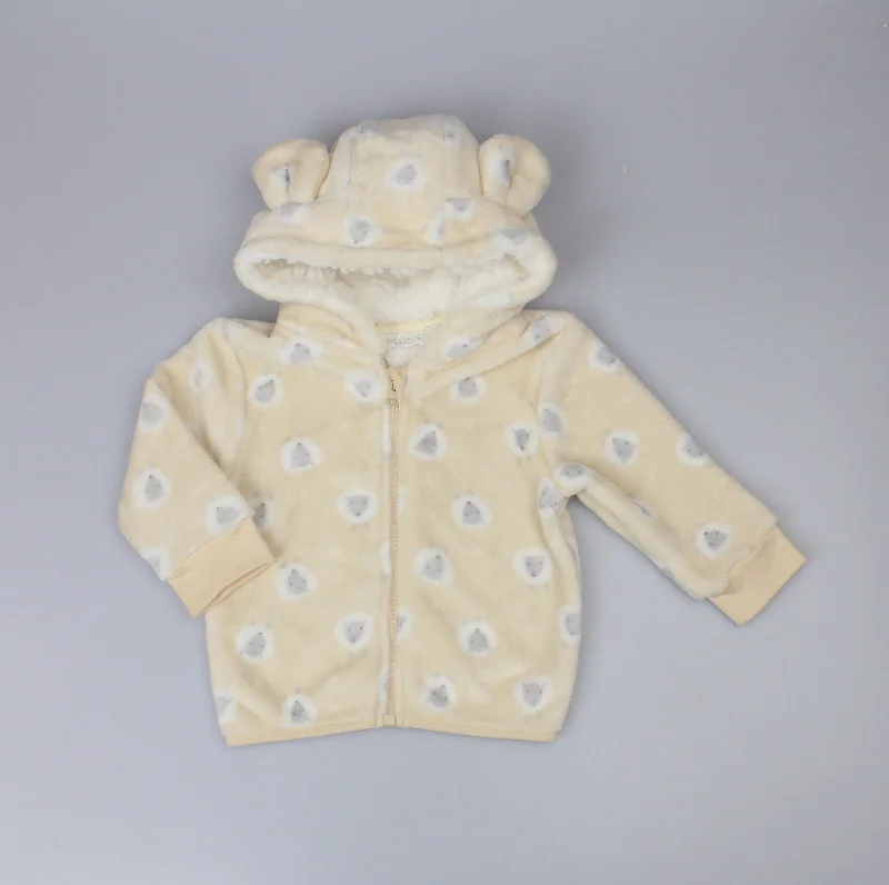 Winter Jackets for Snowy Conditions-Baby Plush Fleece Hooded Jacket - Sheep (6-24M) (PK6) H33560