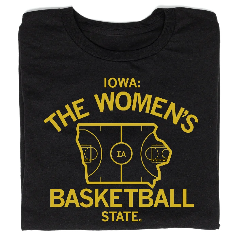 T-Shirt for Weekend Casual Looks-Iowa: The Women's Basketball State Black