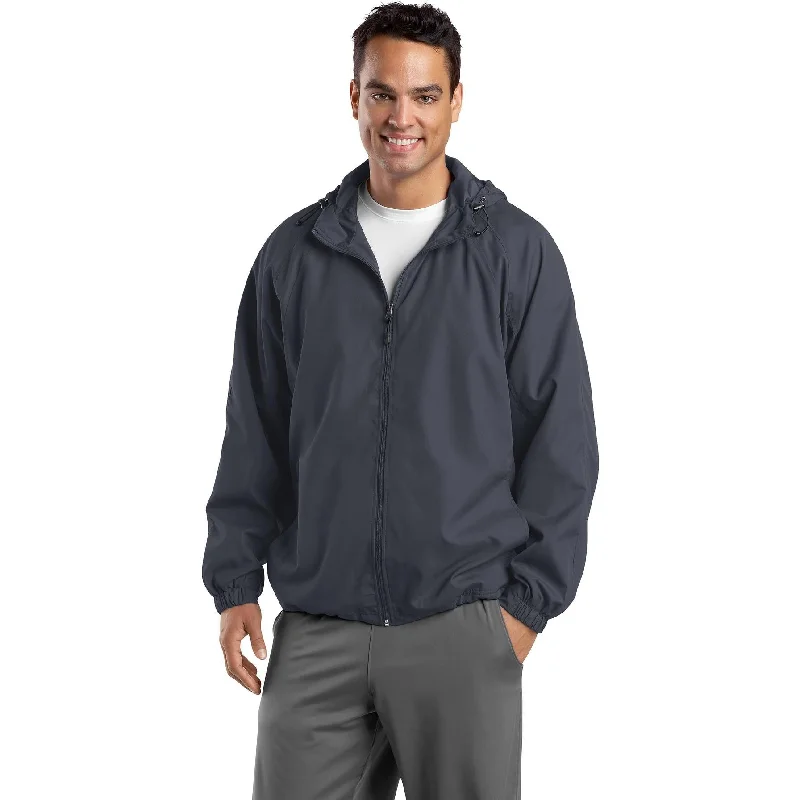 Stylish Bomber Jackets for Night Out-CLOSEOUT - Sport-Tek Tall Hooded Raglan Jacket