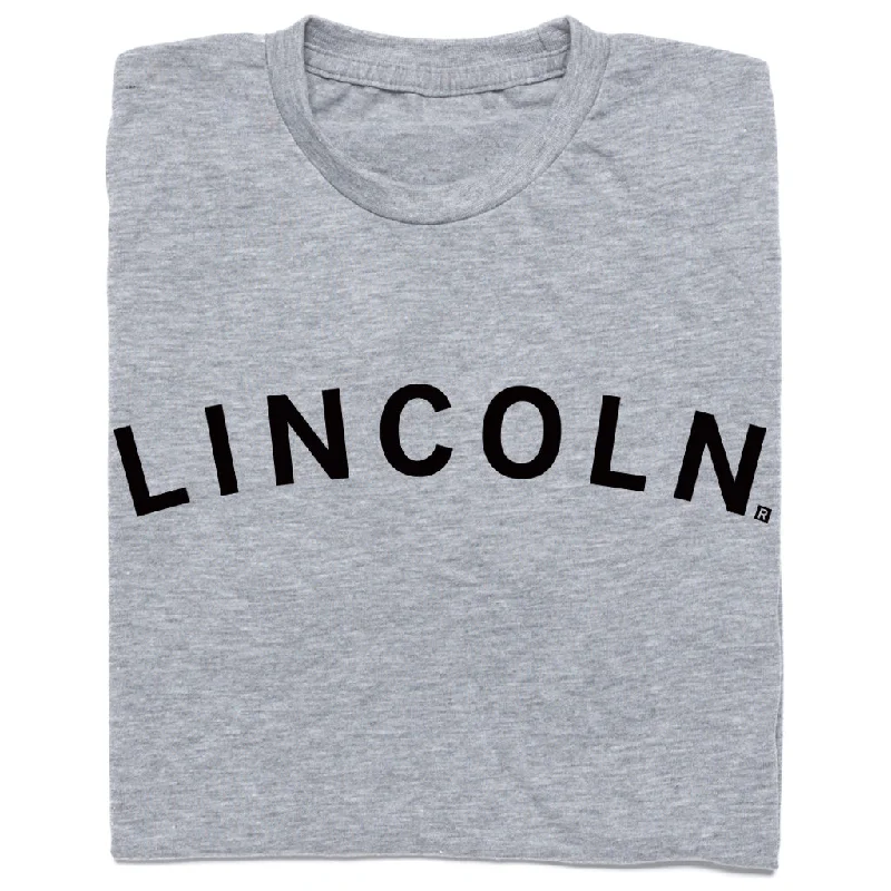 Soft Fabric T-Shirt for Comfortable Fit-Lincoln Curved Logo