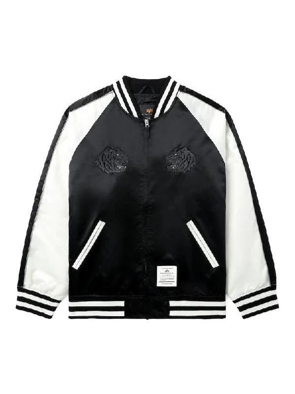 Reversible Hooded Jackets for Practicality-UNFRM TIGER SOUVENIR JACKET