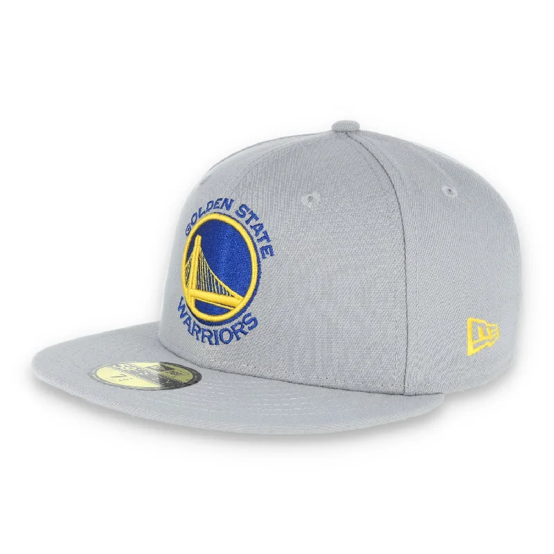 Stylish Hats for All Seasons-GOLDEN STATE WARRIORS NEW ERA 59FIFTY HAT-GREY/BLUE