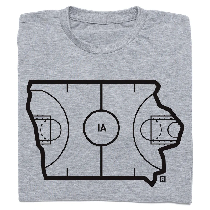 Everyday Basic T-Shirt for Versatile Outfits-Iowa Outline Basketball